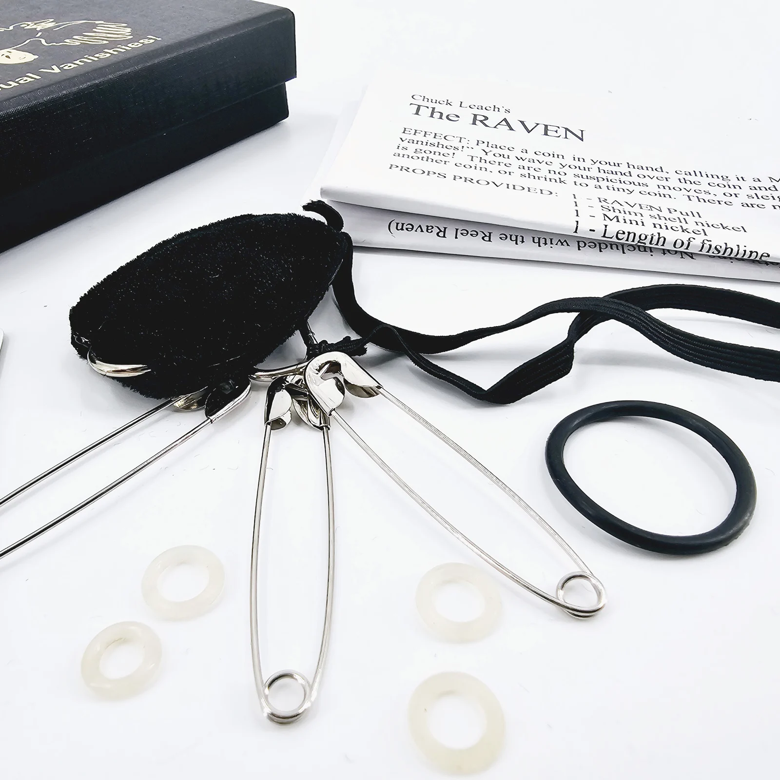 레이븐 동전 사라지는 장치, 클로즈업 마술 트릭, Magia Magie Magicians 소품 액세서리, 착시 기믹 튜토리얼,  쉬운-Freehip.co.kr
