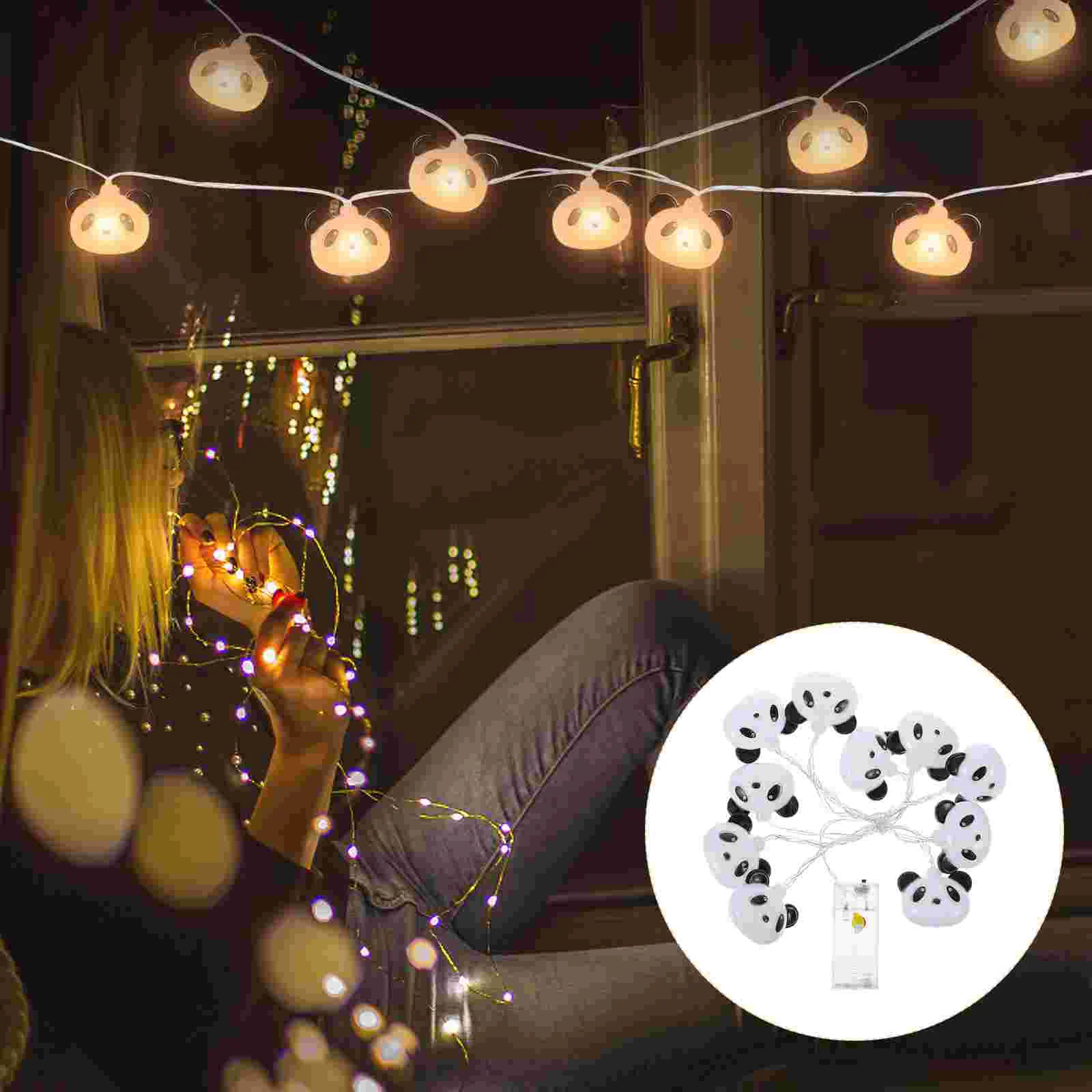 

Lights Outdoor Giant Panda String Plastic Lamp Decorative LED Hanging Ornament Shape Lighting Child