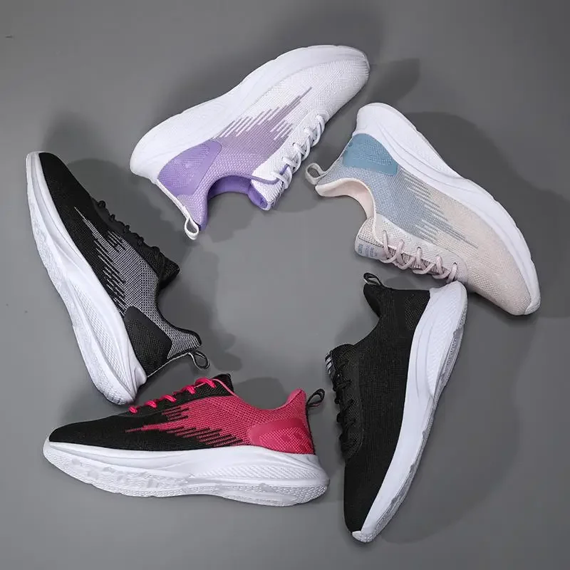 

Женская обувь, новинка 2024, летняя обувь для бега, женские сетчатые туфли, дышащая Тонкая Повседневная Спортивная обувь для тенниса