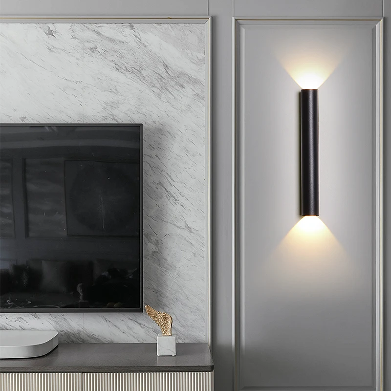 Modern Wall Lamp TV Background Lights Lone Line Up and Down Light Decor Bedroom Bedside Lamp For Corridor Stair Home Indoor 6