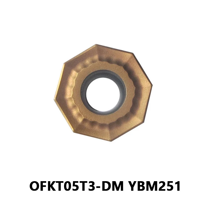 

OFKT05T3 DM YBM251 CNC Восьмиугольные фрезерные Вставки OFKT 05T3 карбидные вставки 10 шт. лицевая мельница токарный станок для резки металла инструменты