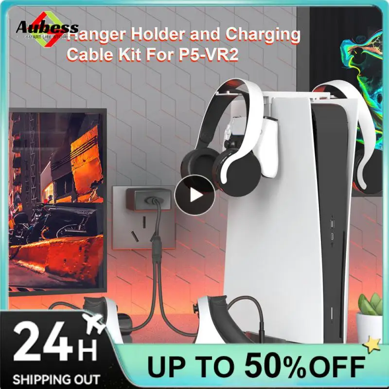 Supporto Per Casco E Maniglia Pieghevole Per Ps5-Vr2 Per Stazione Di Montaggio Robusta E Stabile In Vetro Vr2 Per Espositore Bianco Ps5/Ps Vr2