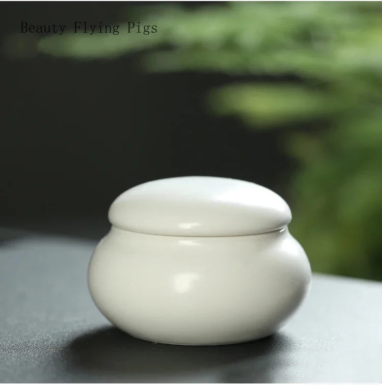 4pcs/lot ceramic mini tea cans sealed cans of fragrant powder ceramic pill pearl powder portable travel storage tank