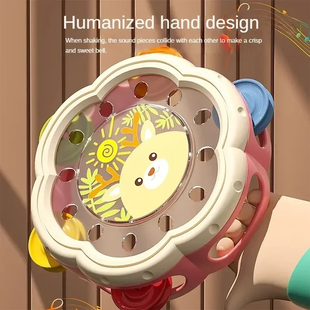 Instruments de musique pour bébé, jouets à tambour, jouets d'apprentissage Montessori pour tout-petits de 1 à 3 ans, développement précoce des mains, jouets musicaux interactifs 2