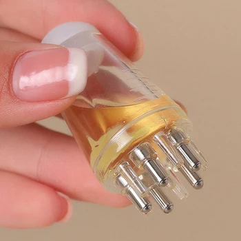 Pettine Massaggiante Anticaduta, Siero Liquido per la Ricrescita dei Capelli, Spazzola Applicatrice Nutriente per Radici dei Capelli