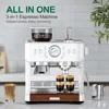 Machine with Grinder, Coffee and Espresso Maker Combo All in One Coffee Machine, 20 Bar Cafe Espresso Machine with Milk Frother 2