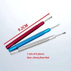 Complete Watch Repair and Maintenance Kit with Rubber Blower, Dust Protection Pads, Needle Pen, and Cleaning Brush (Tricolor 6PCS)