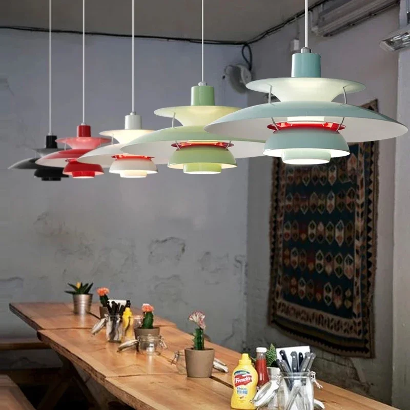 

Modern Metal LED Pendant Light Colorful Umbrella Danish Designer Loui Suspension Lamp E27 Luminaire Fixtures Cocina Accesorio