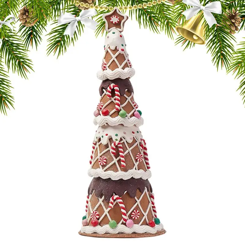 

Глина Рождественская елка украшение миниатюрные конфеты и торт конусная елка со звездой Топпер красный белый и зеленый Рождественские украшения Глина