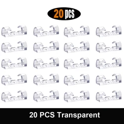 Self - Adhesive Cable Organizer Clips - High - Quality Cord Holder & Wire Management Solution (20 pcs Transparent)