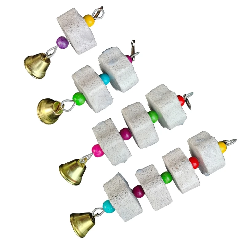 Parrot Molar Stone Parrot Grinding Stone Bird Cage Toy Bird Molar Toy Cage Accessories Chinchilla Squirrel C6UE