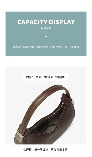 New Women's Korean Version Genuine Leather Crescent Bag Trend Versatile  Shoulder Handbag - AliExpress