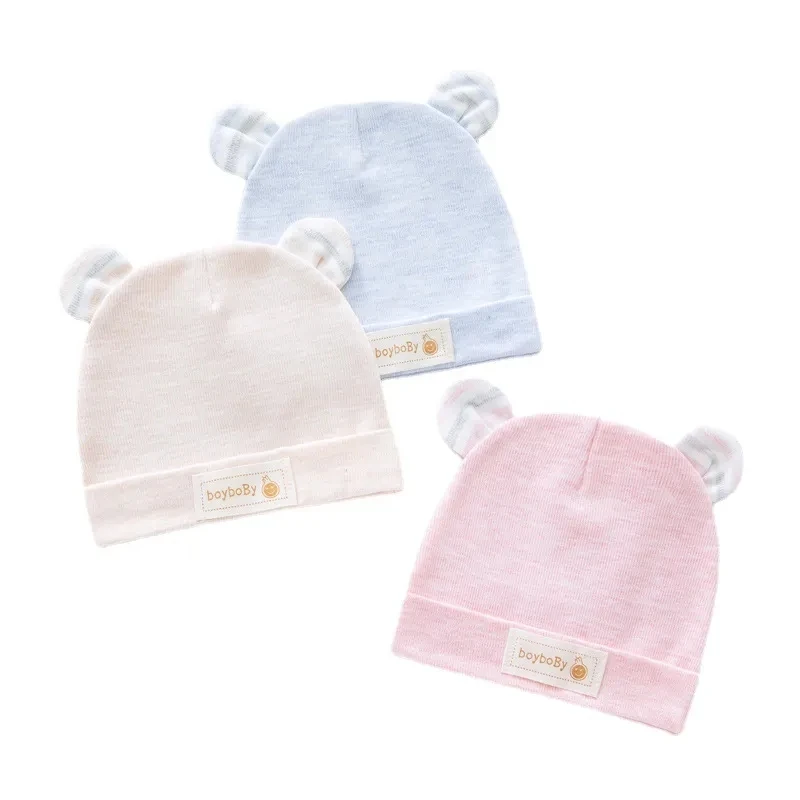 

Baby Anti Scratching Cute Ears Hat Foot Cover Set Soft Cotton Newborn No Scratch Mittens Socks Beanies