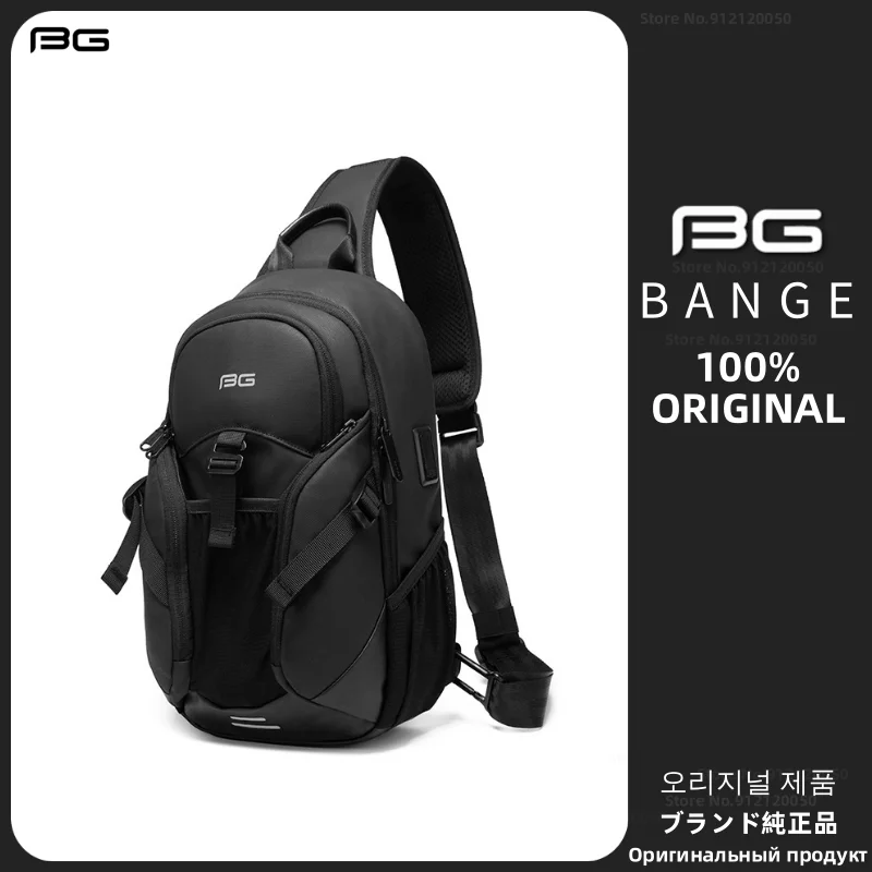 

BANGE Fashion Chest Bag Men Travel Waterproof Leisure Business Chest Sports Packs Messenger Shoulder Sling Running Bag men's