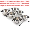 Pet Bowl Stainless Steel Pet Dogs Cat Double Bowls Durable Iron Stand Food Water Dishes Anti Slip Puppy Feeder Pet Supplies 4