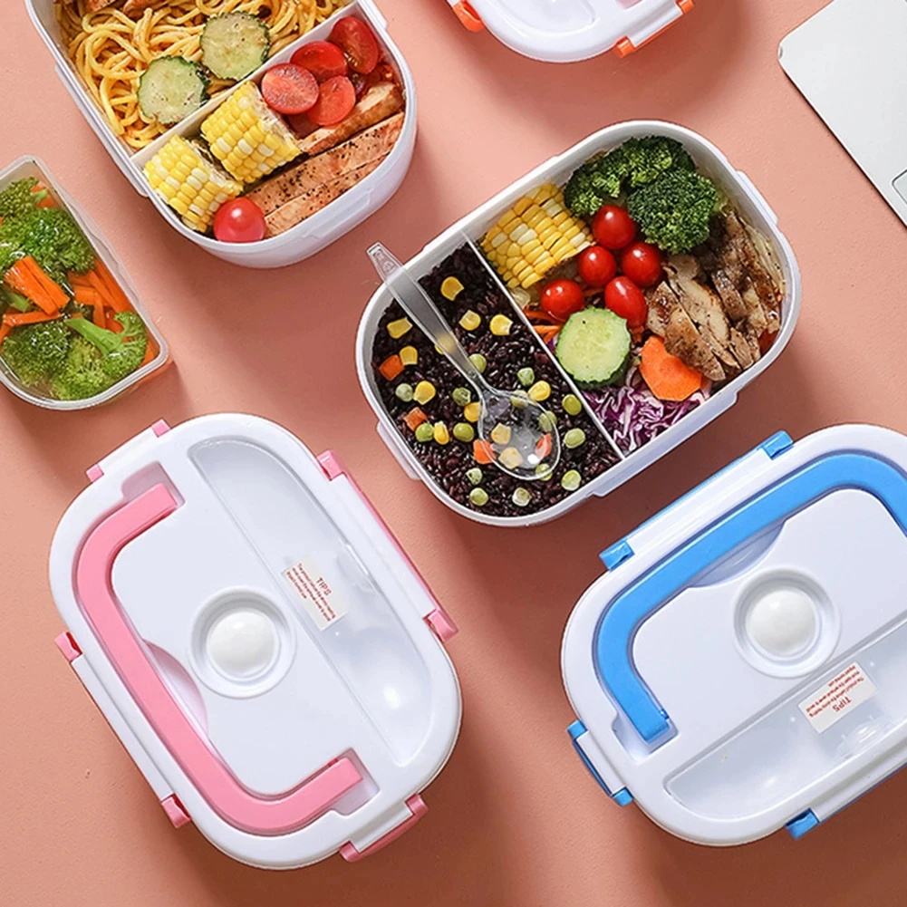 

110V 220V Bento Boxes Heat Preservation Portable Electric Lunch Box Food Grade PP Convenient Gadgets for Household Office School