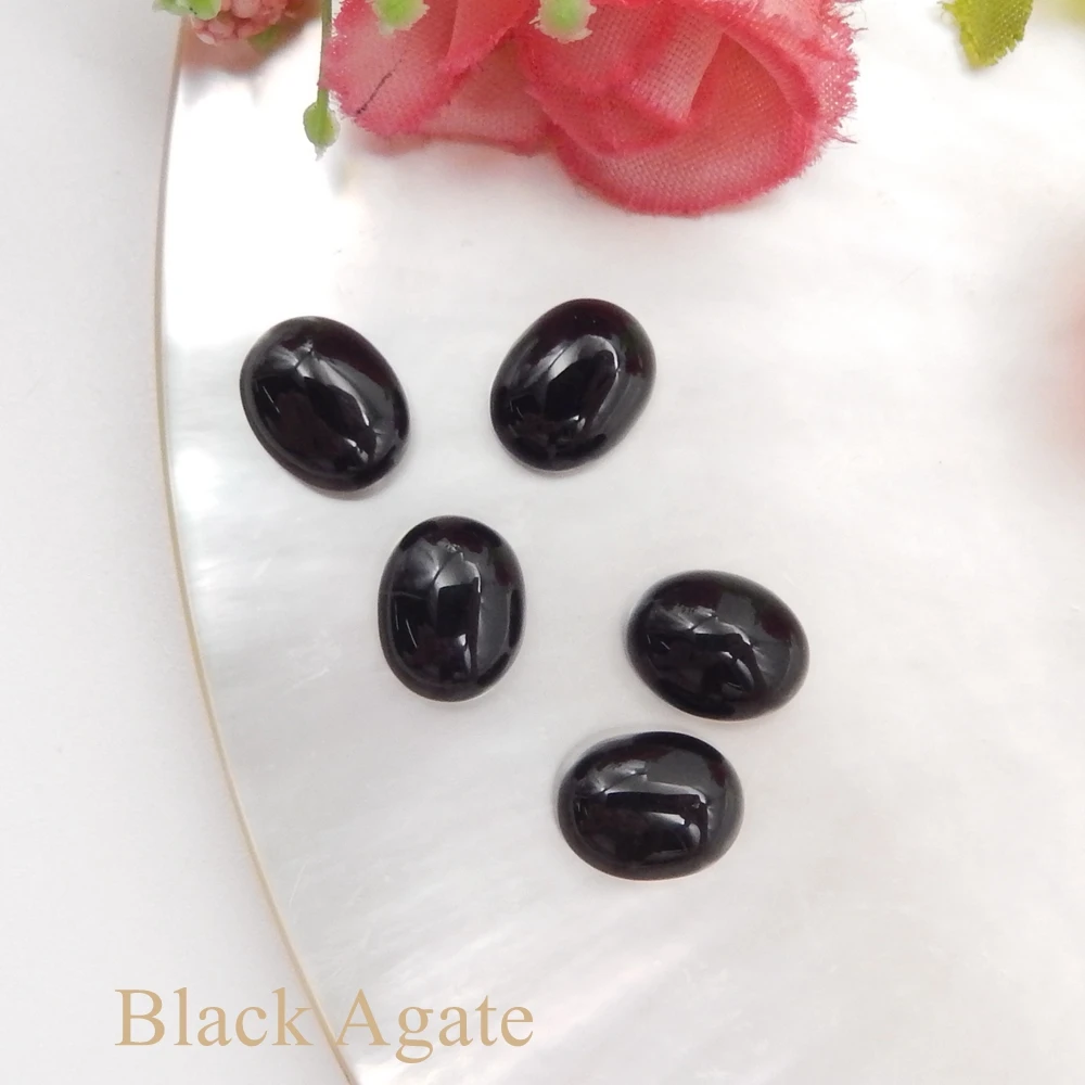 5 Stück Naturstein oval Cabochon viel, Edelstein Flack back Cabochon, loser Edelstein für die Schmuck herstellung, kunden spezifische Größe – Detail 14