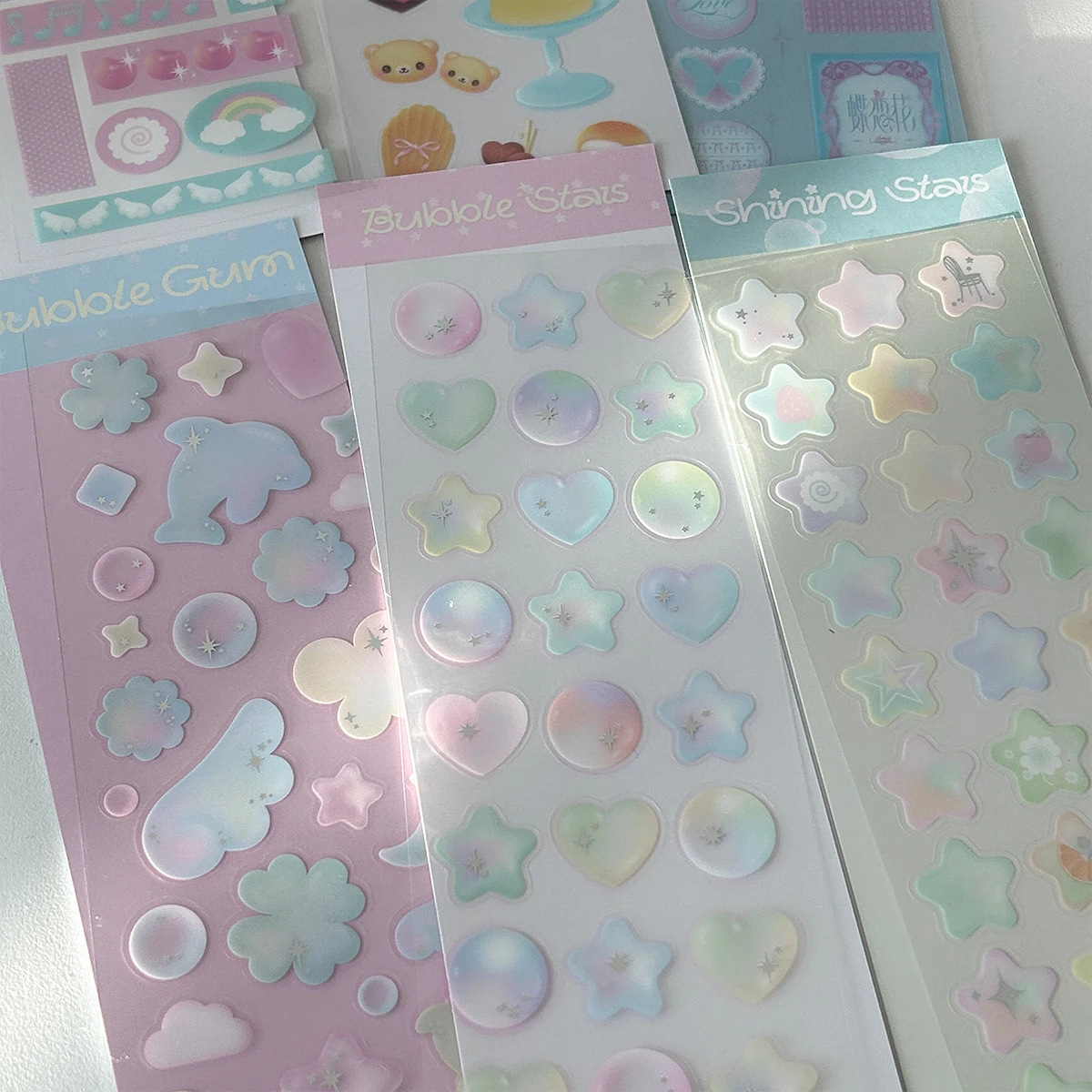 WAKAWAKA Hot Silver Bubble Stickers Scrapbook Stickers Cute Guka Card Decor Deco Stickers Journal Embellishments