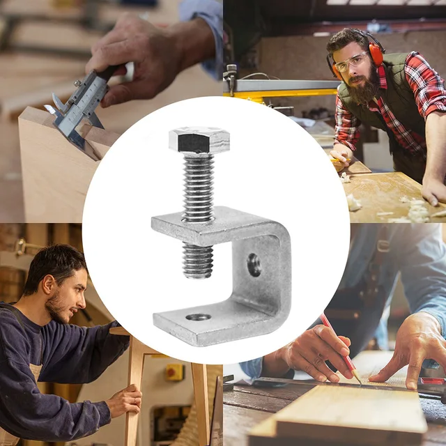 Morsetti A C In Acciaio Inox 304 - Set Da 6 Pezzi | Per Legno, Saldatura E Fai Da Te | Argento