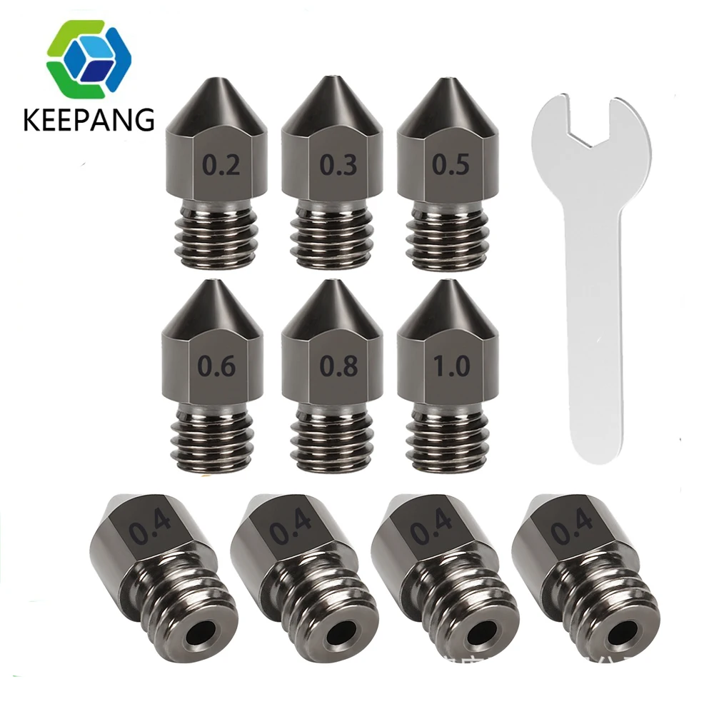 0.2mm Nozzle   Gehard Staal   MK8 Compatible   NOZZLE 0.2MM STEEL MK8