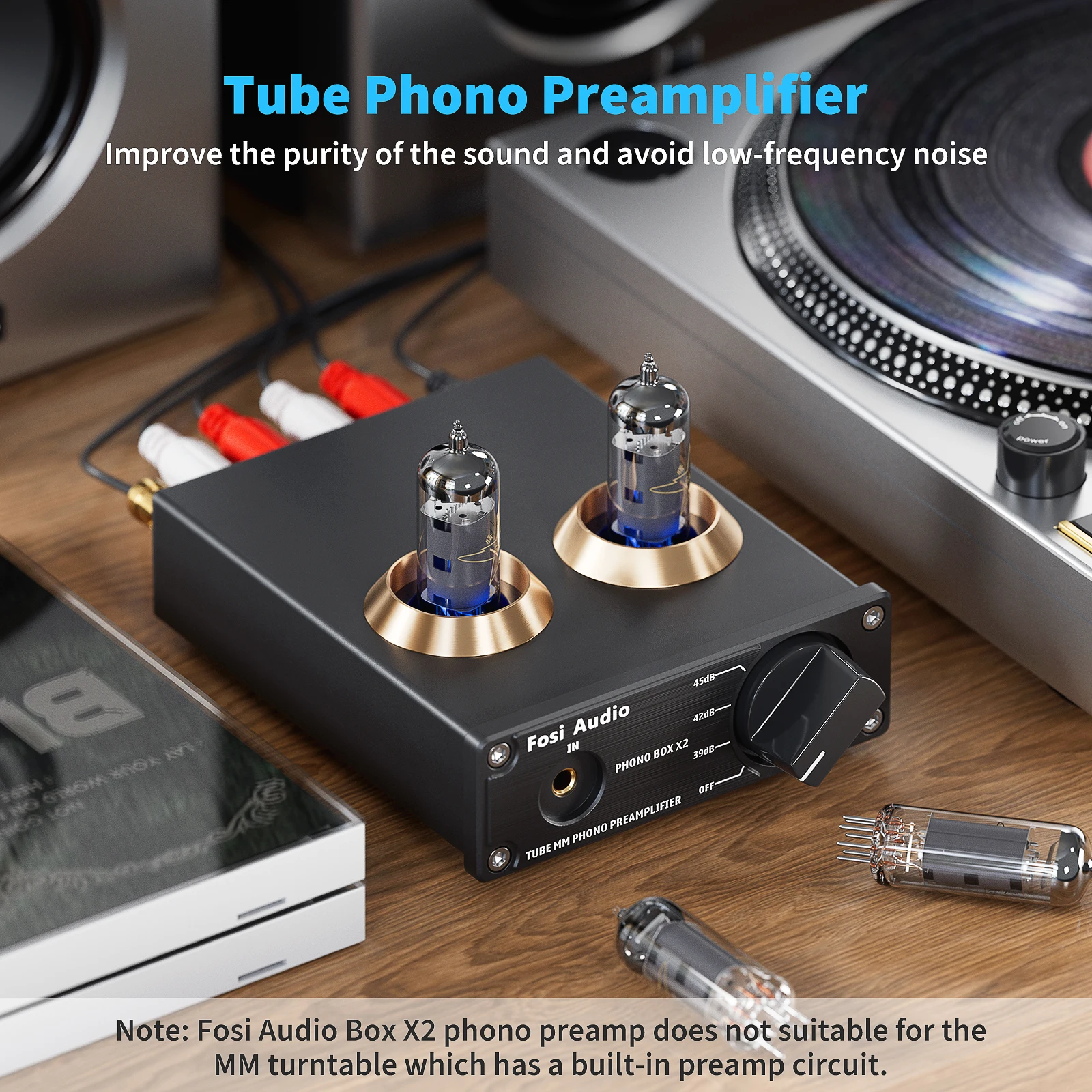 Fosi Áudio Fono Preamp para o Fonógrafo da Plataforma Giratória Mini Estéreo de Áudio Alta Fidelidade Tubo Vácuo Caixa Amplificador x2 para Diy - Image 5