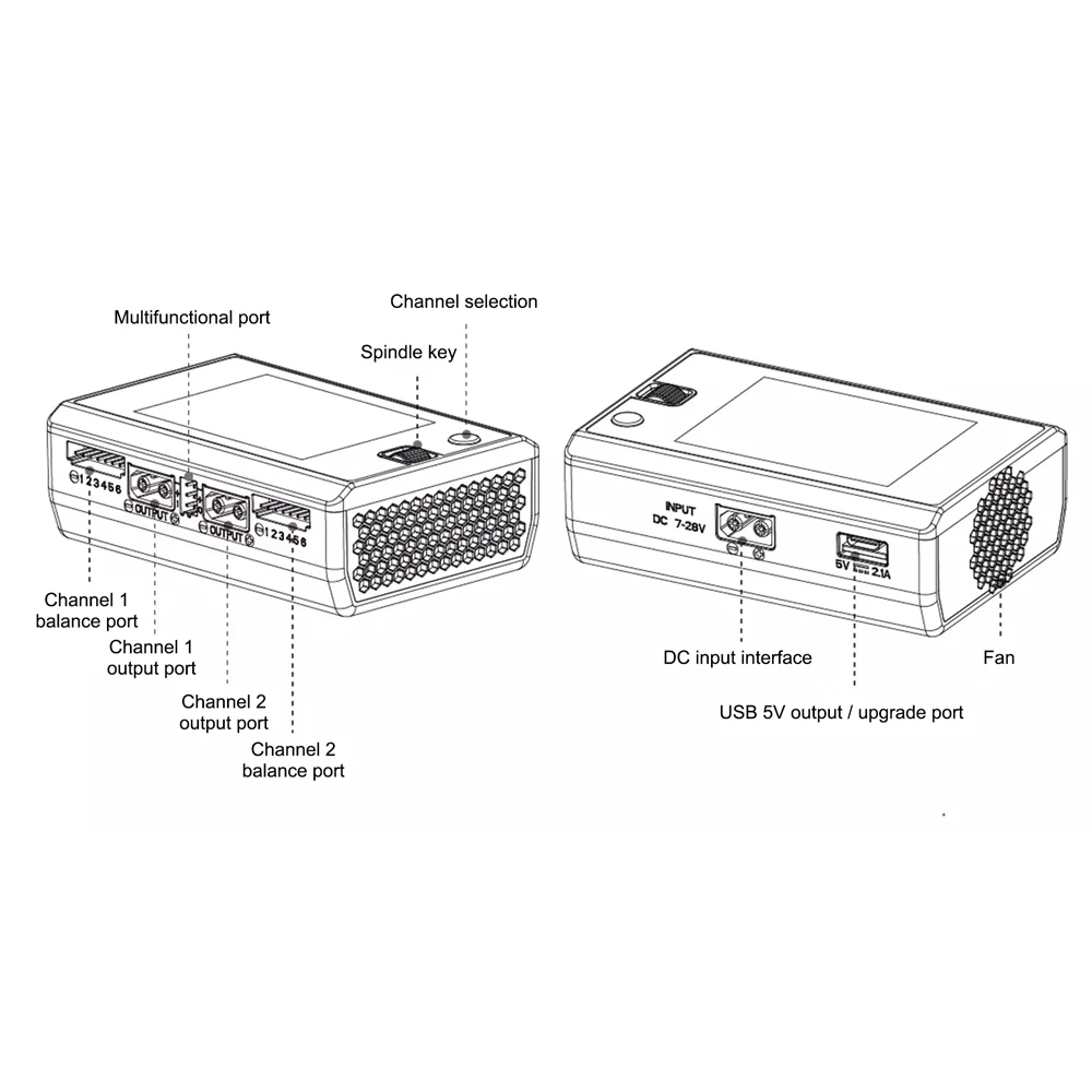 HOTA D6S 600W Dual Channel RC Battery Charger Smart Balance Charger 2S-6S Lipo LiHV for RC Drone FPV Model Aircraft RC thumbnail 6