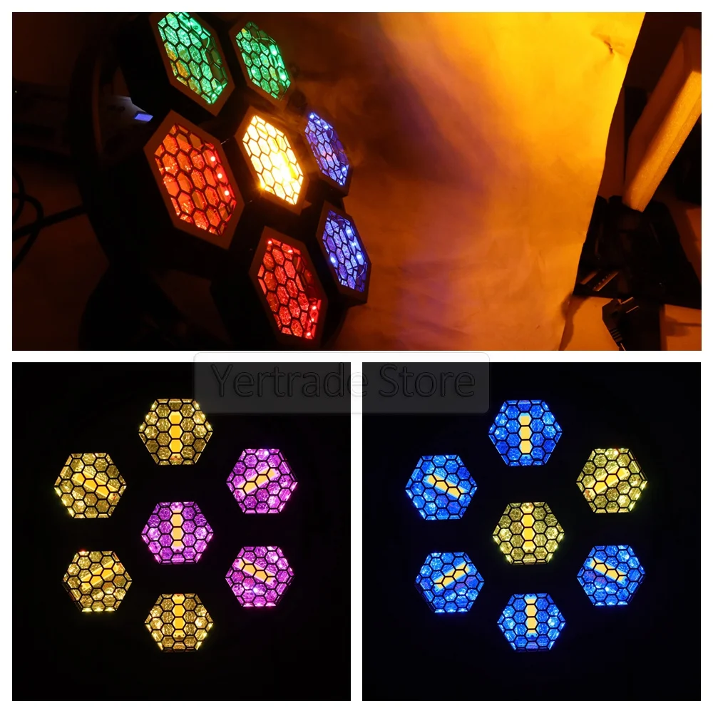 7x50W RGB LED Retro Flash Light Bar Stage Effect Lighting For DJ Party Disco Wall Wash flashing Lamp DMX 512 Sound Fixture