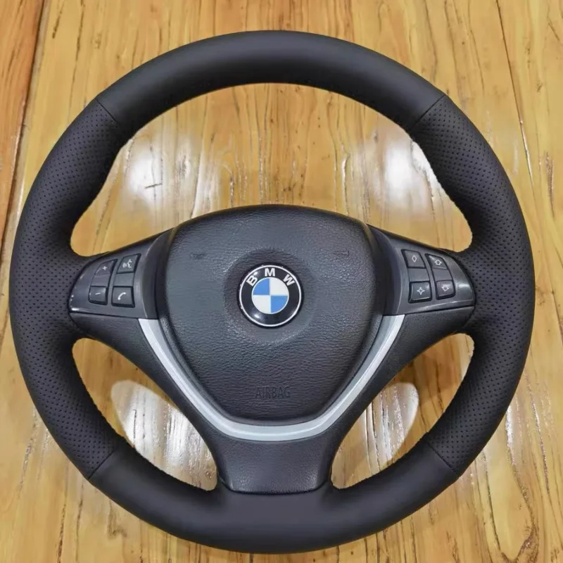 

Для BMW E70 X5 2006-2013 E71 X6 2008-2014 прошитая вручную Нескользящая искусственная оплетка интерьер автомобиля из натуральной кожи