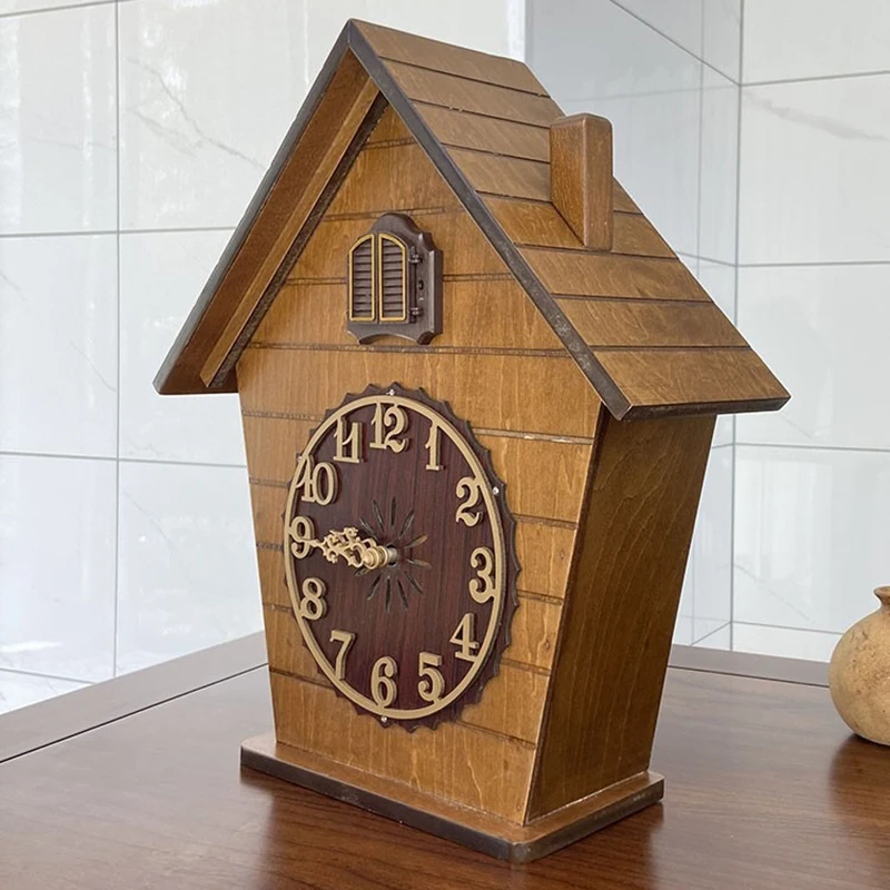 Orologio Da Parete Shabby Chic In Legno - Kamiustore Sweet Home - 20x20 Cm - Vintage Con Scritta Home