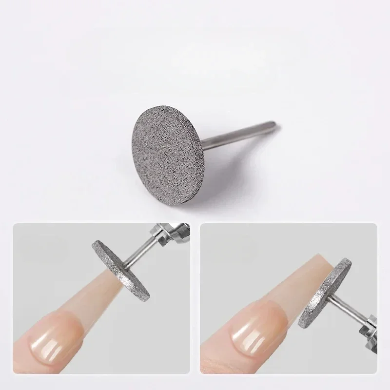 제거 헤드 다이아몬드 전기 네일 드릴 비트 디스크 그라인딩 버 T 밀스 그라인더 큐티클 커터 아트 도구 네일 폴리싱 비트