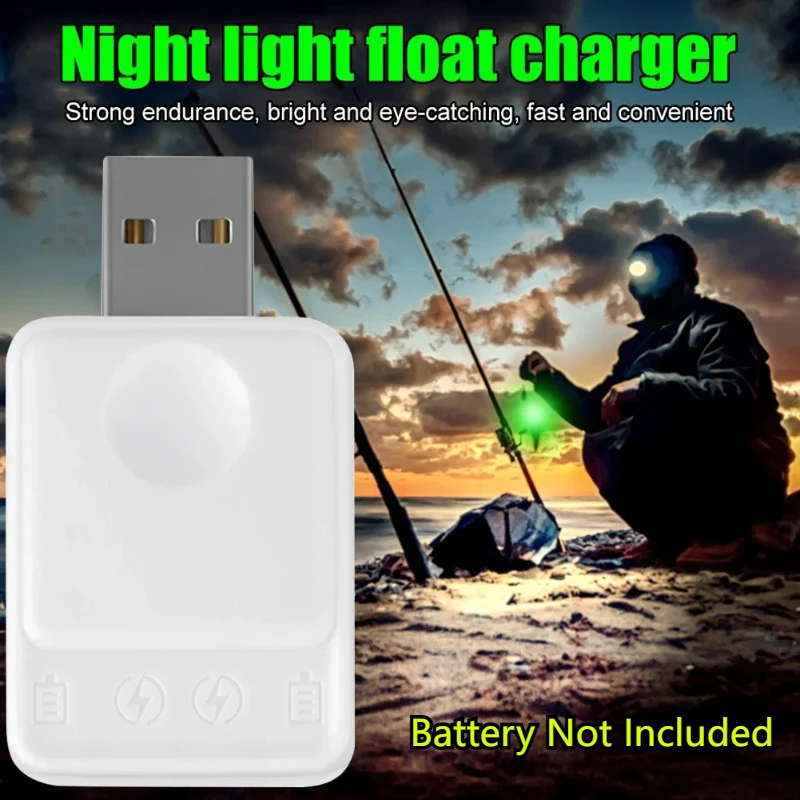 Chargeur USB portable pour flotteurs électriques CR425 batterie non incluse accessoires pêche LED