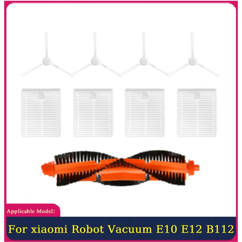 

9PCS Replacement Spare Parts for Xiaomi Robot Vacuum E10 E12 B112 Vacuum Accessories Main Side Brush Hepa Filter