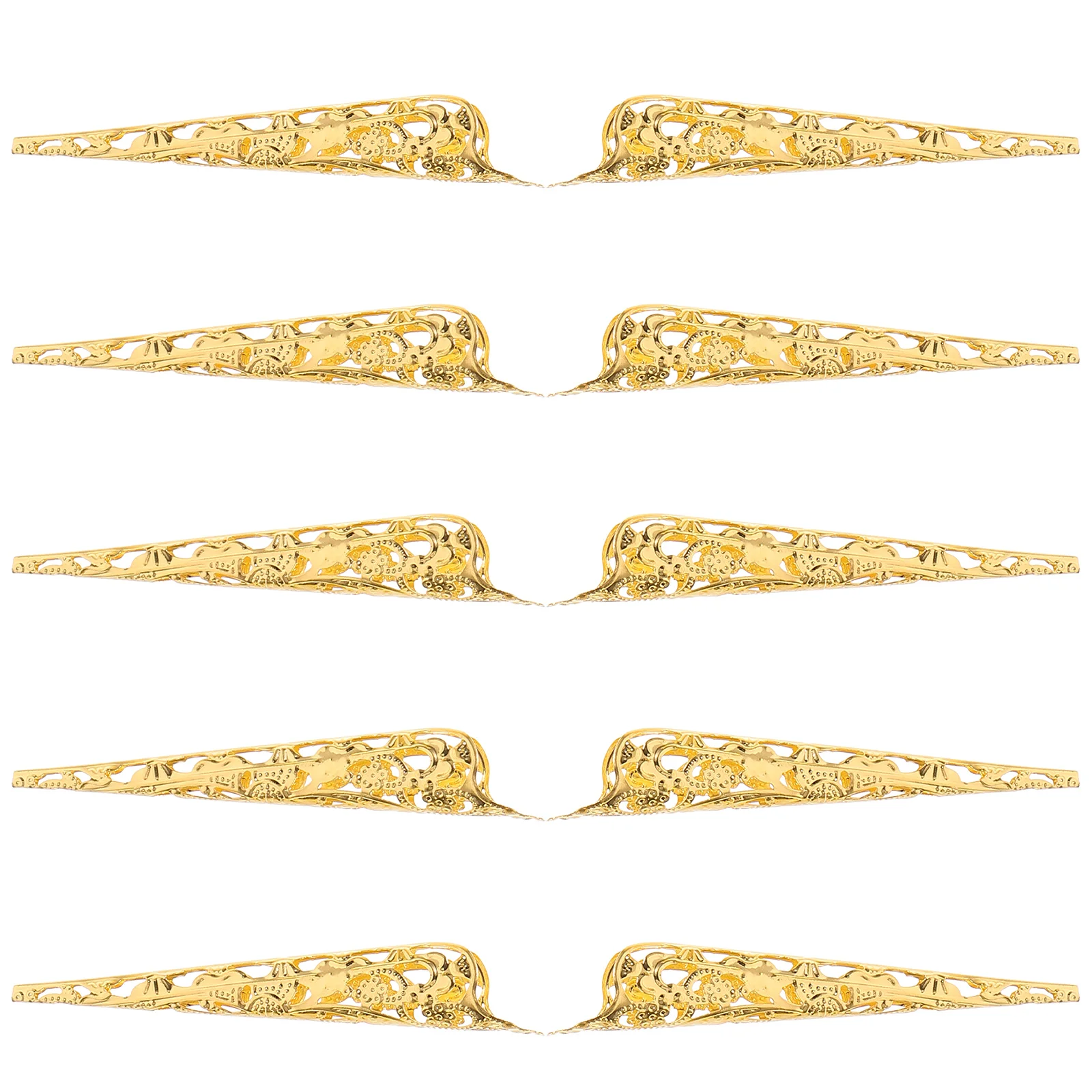 

10pcs Finger Nail Claw Rings Ancient Fingernail Claw Metal Finger Claws Finger Jewelries
