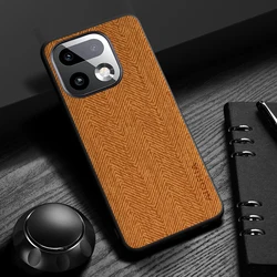 Sleek and Durable Leather Wood Grain Phone Case - Simple and Lightweight Design for Realme 16 Pro Plus (Orange)