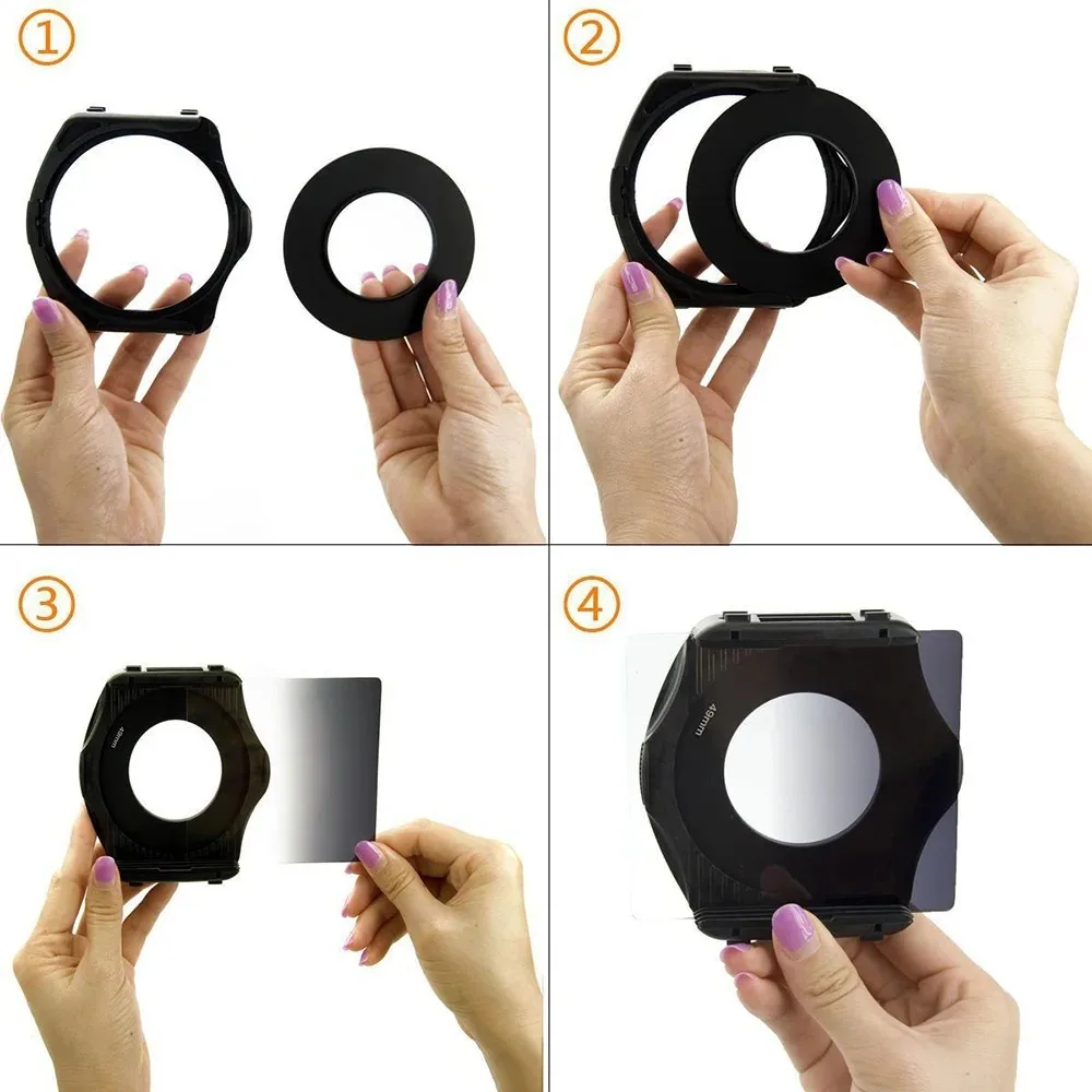 Walkingway Polarizing Filter Cokin P Series Filter Holder ND 2 4 8 16 Square Gradient Filter Camera Hood Adapter Rings for DSLR 6