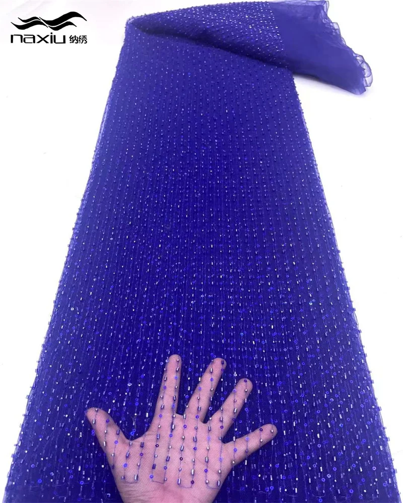 

Кружевная ткань с вышивкой Madison Sequins, поделки из Жемчужной ткани из бисера для вечернего платья, ткань для шитья