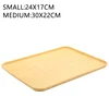 Plastic Tray Japanese Creative Wood Grain Pallet Rectangular Storage Tray Living Room Organizer Bread Plate Jewelry Storage 6