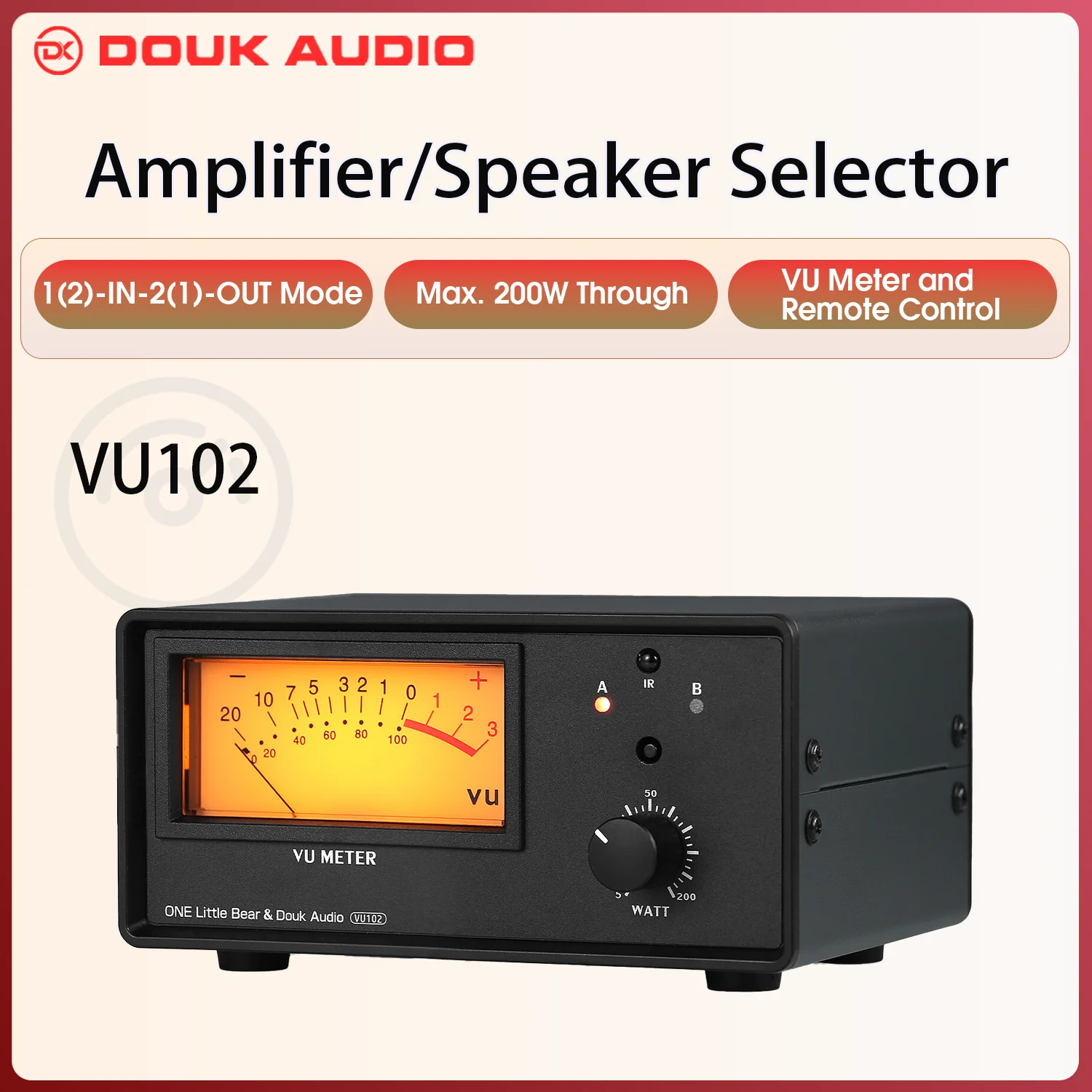 Douk Audio 1-IN-2-OUT Audio Switcher Box 2-IN-1-OUT Selecter for ...