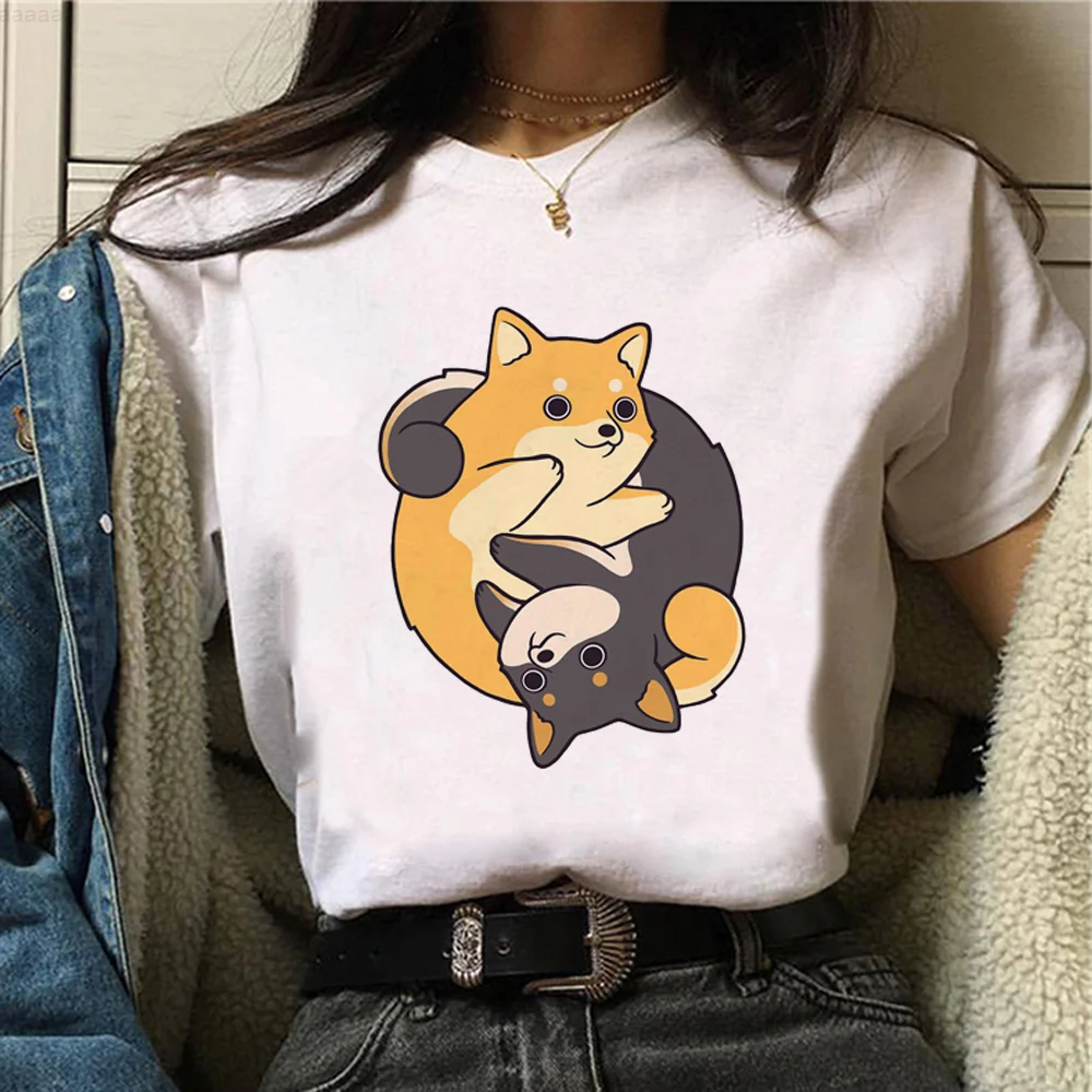 

Akita Inu top women Y2K t-shirts female anime Japanese clothes