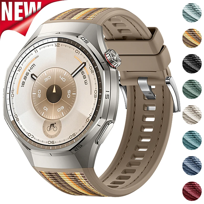 Silicone Nylon Woven Strap Band