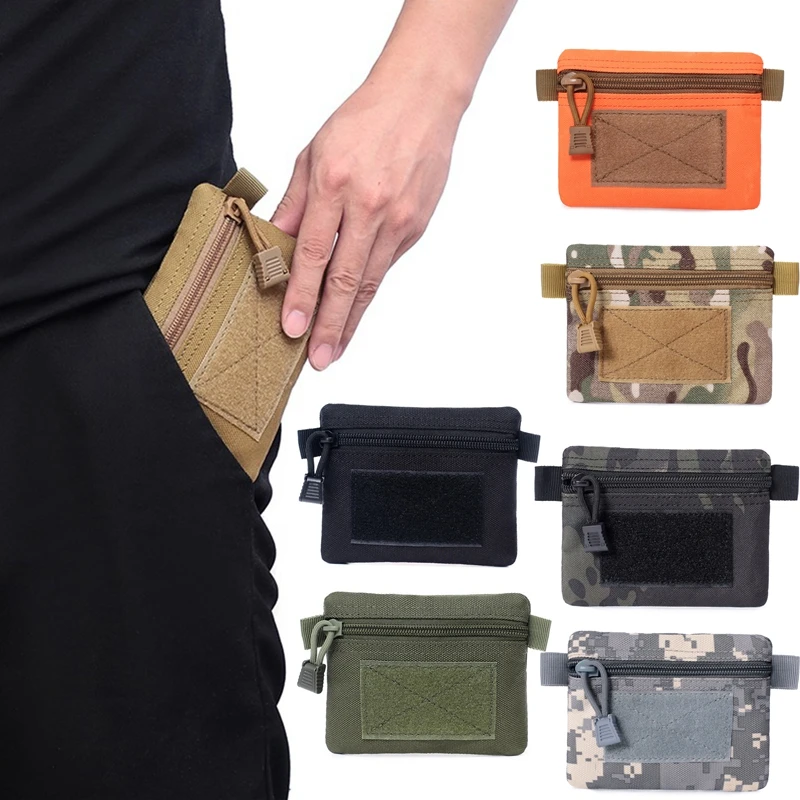 

Tactical EDC Pouch Wallet Mini Waist Pack Purses Portable Camping Hiking Hunting Bag Outdoor Zipper Card Key Holder Pocket Bag