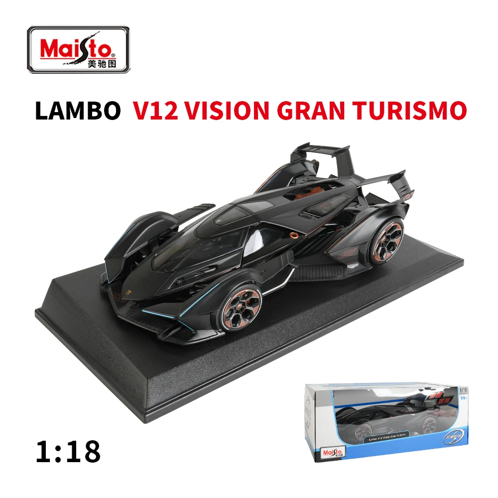 Maisto 1:18 Lambo V12 Vision Gran Turismo Black Sports Car