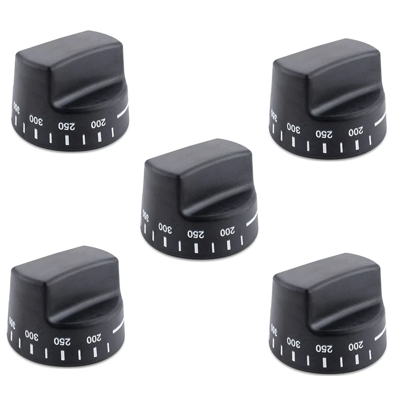 

New 5X PB010099 Oven Thermostat Knob Part Replacement & Compatible With AP5315393, 810983 Models Black