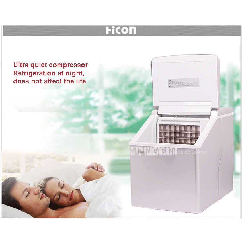 1pc HZB-13F 13kgs/24H Portable Automatic ice Maker, Household ice cube make machine for home use, bar, coffee shop
