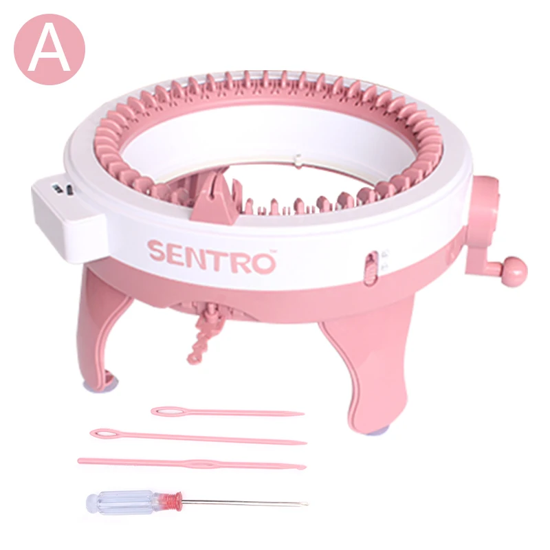 Sentro 48 Needles Smart Weaving Loom Round Spinning Knitting Machines with  Row Counter, Knitting Board Rotating Double Loom