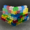 Transparent Clear Brick 1x2 Without Bottom Tube Building Block MOC Parts Toys For Children Compatible 3004 60pcs/Lot 1