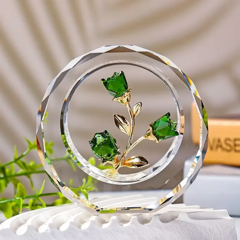 

Композиция с хрустальными цветами лилии, подарок на День святого Валентина для девушки, искусственный подарок, украшения для стола, выражение любви