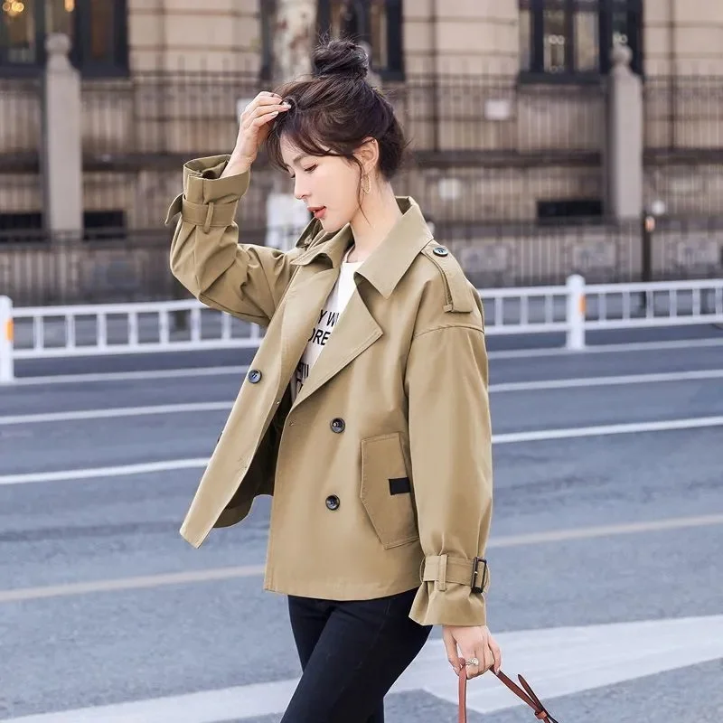Short Windbreaker Jacket For Women Spring 2024 New Small Stature British Style Temperament Jacket Versatile Casual top Commuting