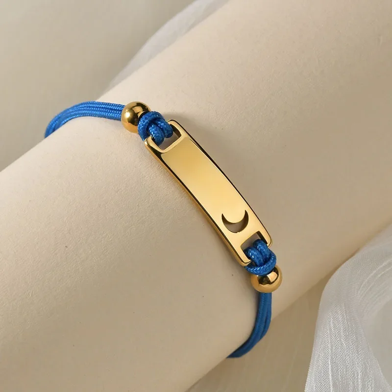 Luminoso 26 lettere iniziale cuore braccialetti fatti a mano regolabile intrecciato gioielli amicizia per donne bracciali uomo
