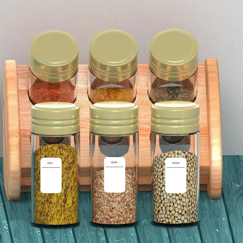216pcs Minimalist SpiceS Jar Labels Fits Round Or Rectangular SpiceS Jars Herb Seasoning Kitchen Pantry Labels Stickers Kitchen